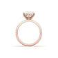 Round Solitaire 6 Claw Pavé - moissaniteengagementrings