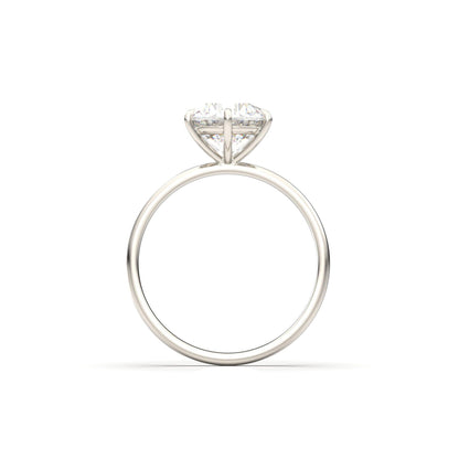 Round Solitaire 6 Claw Setting Moissanite Engagement Ring - Moissanite Engagement Rings