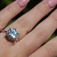 Round Solitaire 6 Claw Setting Moissanite Engagement Ring - Moissanite Engagement Rings