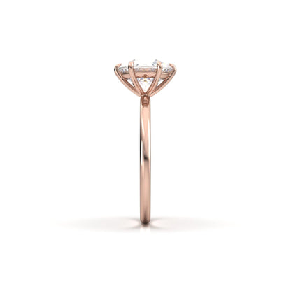 Round Solitaire 6 Claw Setting Moissanite Engagement Ring - Moissanite Engagement Rings