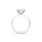 Round Solitaire 6 Claw Setting Moissanite Engagement Ring - moissaniteengagementrings