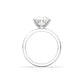 moissanite, round cut solitaire, platinum band, engagement ring | Moissanite Engagement Rings 