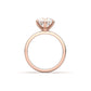 moissanite, round cut solitaire, rose gold band, engagement ring | Moissanite Engagement Rings 