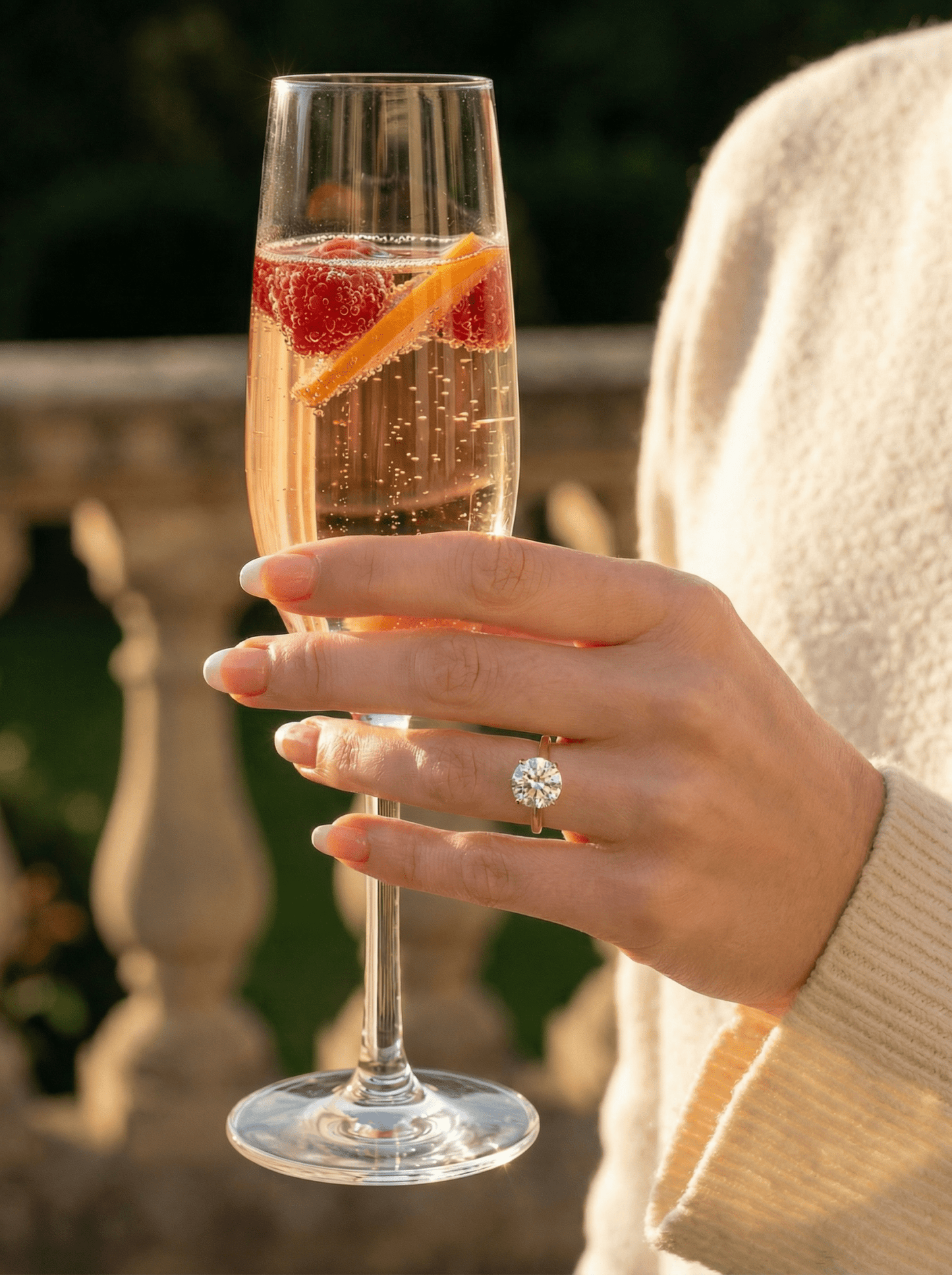 Round Solitaire Moissanite Engagement Ring - Moissanite Engagement Rings