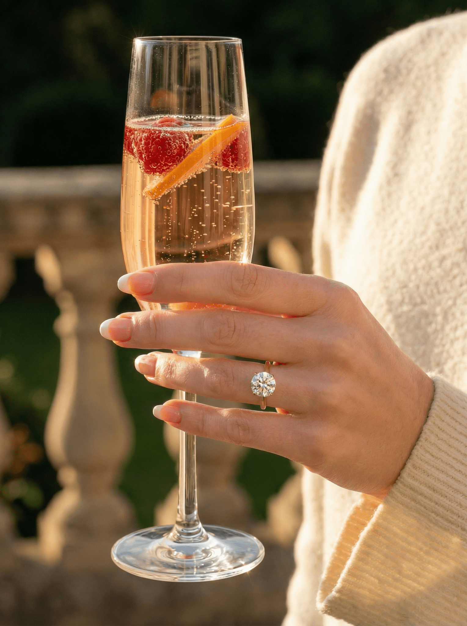 Round Solitaire Moissanite Engagement Ring - Moissanite Engagement Rings