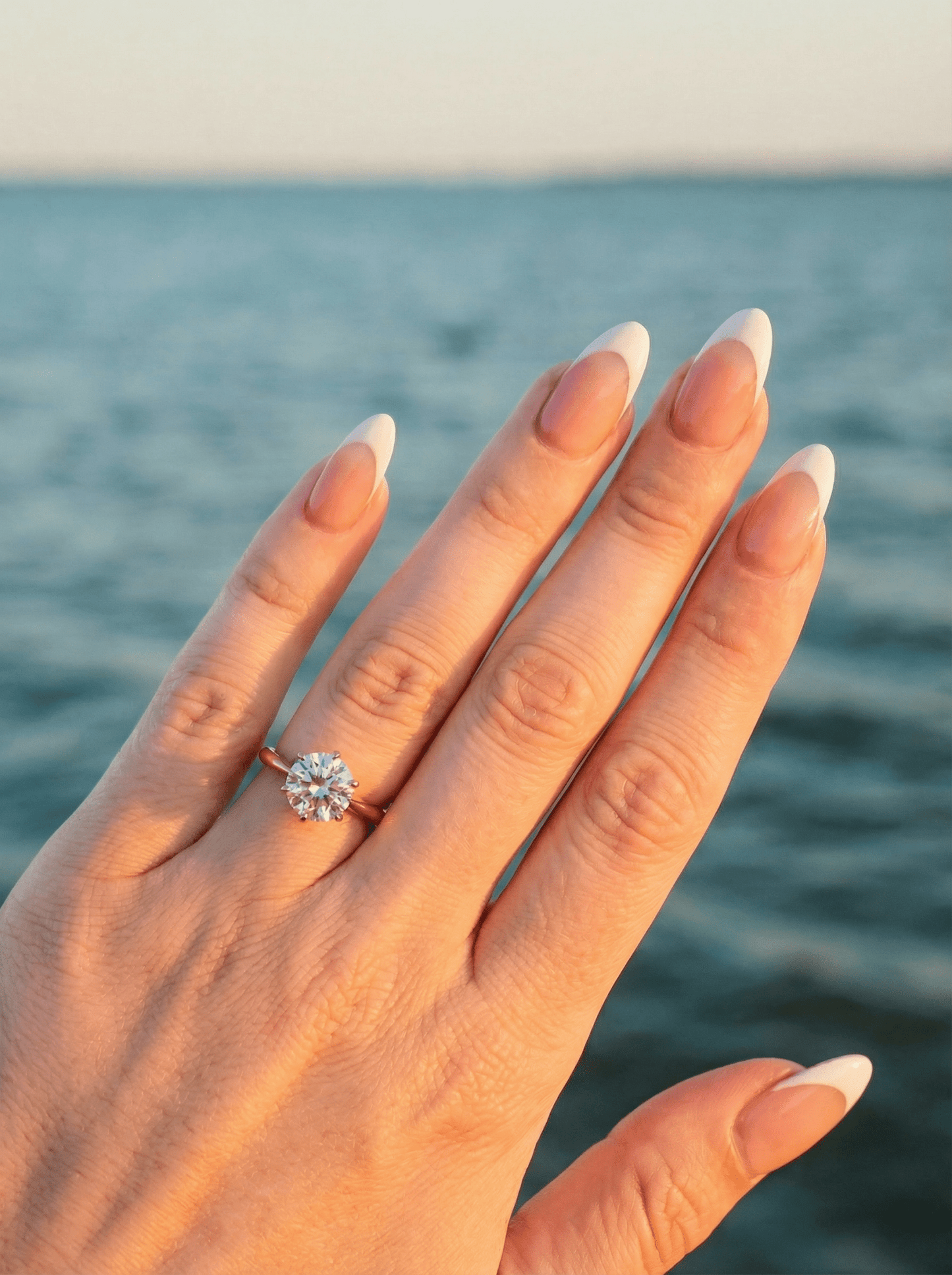 Round Solitaire Moissanite Engagement Ring - Moissanite Engagement Rings