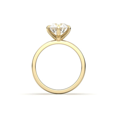 Round Solitaire Moissanite Engagement Ring - Moissanite Engagement Rings