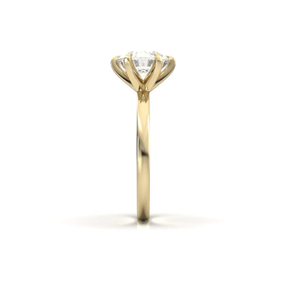Round Solitaire Moissanite Engagement Ring - Moissanite Engagement Rings