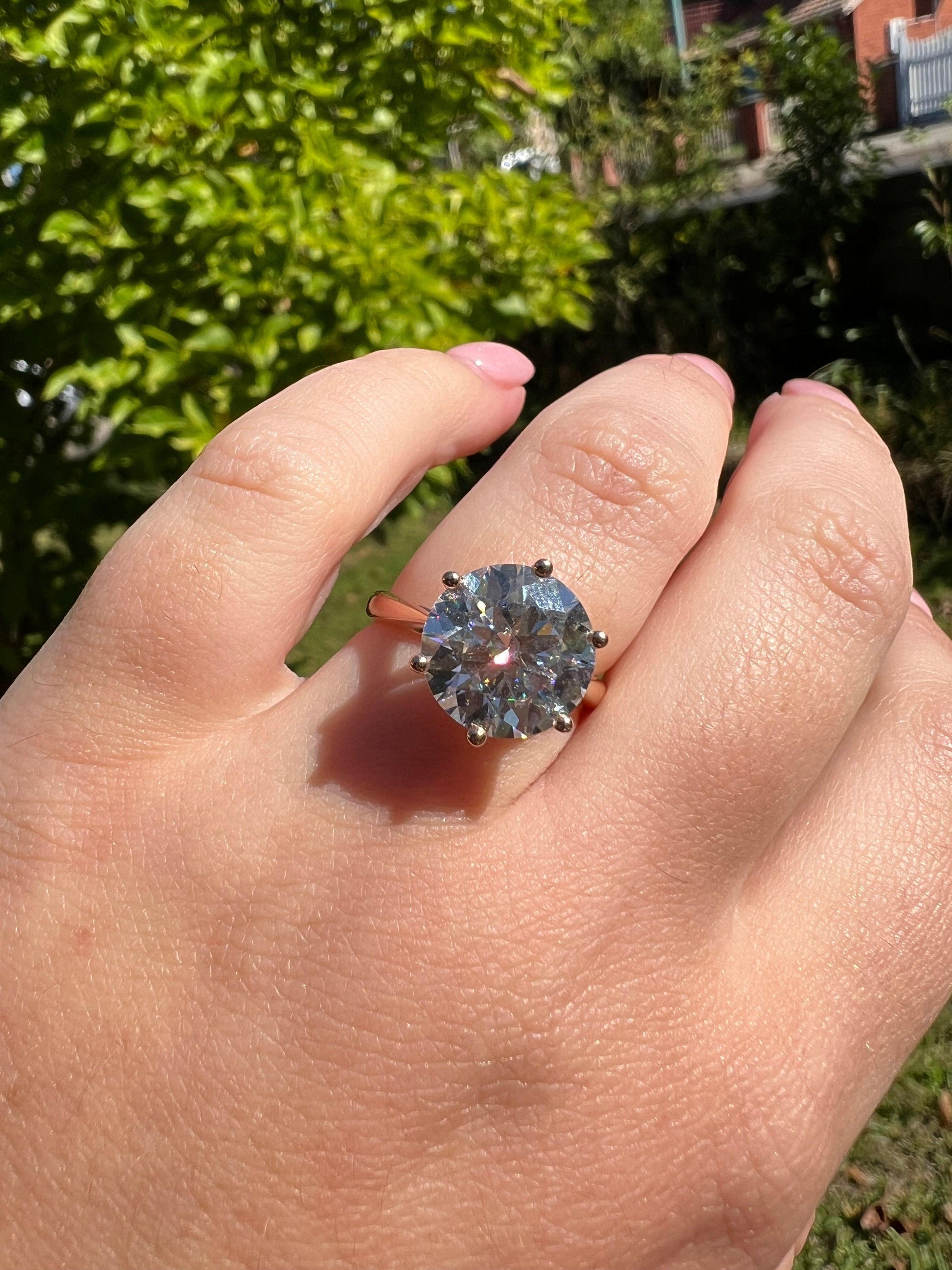 Round Solitaire Moissanite Engagement Ring - Ready To Ship - Moissanite Engagement Rings