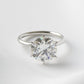 Round Solitaire Moissanite Engagement Ring - Ready To Ship - Moissanite Engagement Rings