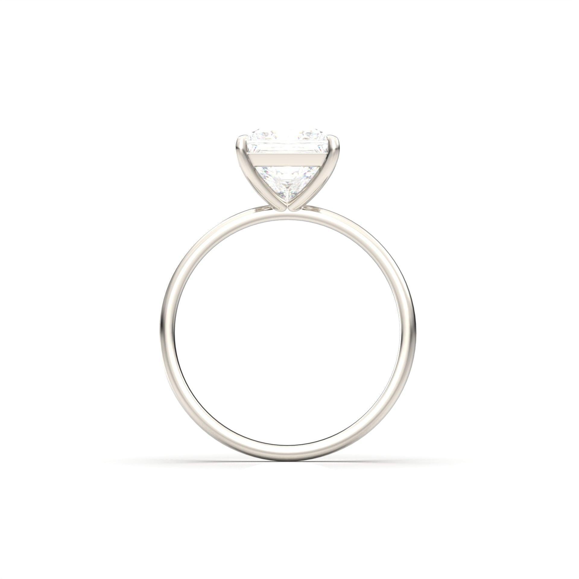 Princess Solitaire Diamond Engagement Ring | Moissanite Engagement Rings