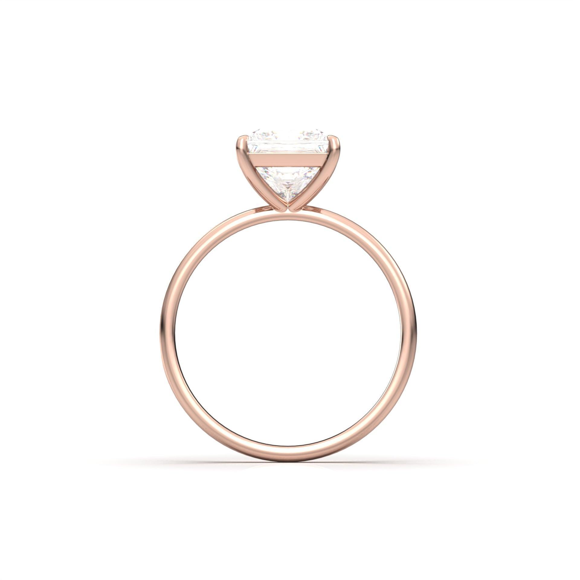 Princess Solitaire Moissanite Engagement Ring | Moissanite Engagement Rings