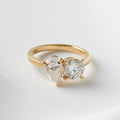 Cleo — Toi Et Moi Pear & Round Moissanite Engagement Ring - Ready To Ship